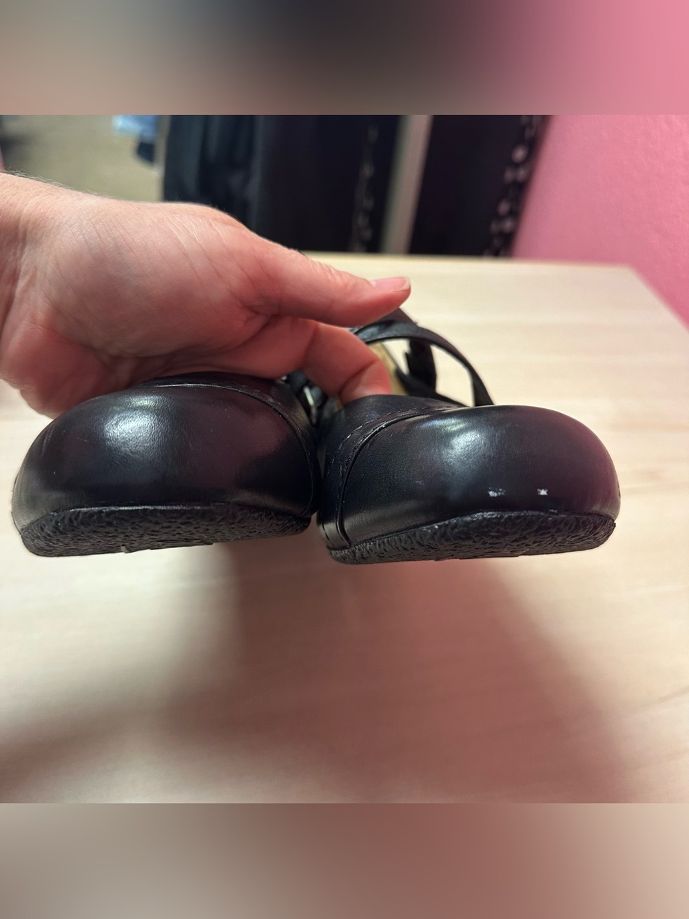 Ziera Black leather Mary Jane Flats - Picture 4 of 11